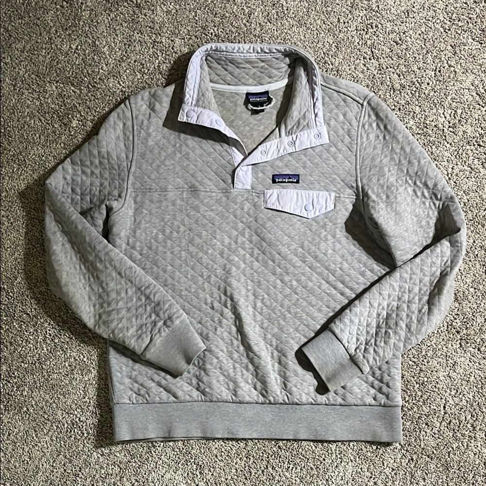 Patagonia Gray Quilted Pullover